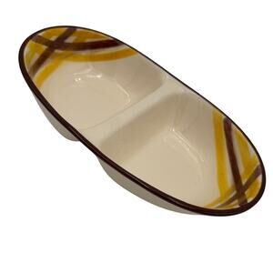 Vintage Organdie Divided Serving Dish Vernonware by Metlox-Poppytrail-Vernon